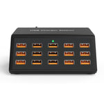 ปลั๊กไฟ USB 15 พอร์ต ชาร์จเร็วอัจฉริยะ, ปลั๊ก US, ปลั๊ก UK, ปลั๊ก AU, ปลั๊ก EU, ปลั๊ก KR