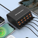 ปลั๊กไฟ USB 15 พอร์ต ชาร์จเร็วอัจฉริยะ, ปลั๊ก US, ปลั๊ก UK, ปลั๊ก AU, ปลั๊ก EU, ปลั๊ก KR