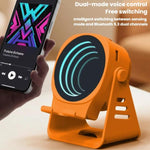Wireless Induction Speaker With Phone Stand Multifunctional Desktop Bluetooth Speaker Night Light