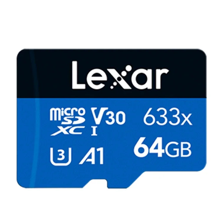 Lexar 633x การ์ดหน่วยความจำโทรศัพท์มือถือเฉพาะสำหรับกล้องบันทึกภาพความเร็วสูง 64GB DVR TF Card, 64GB