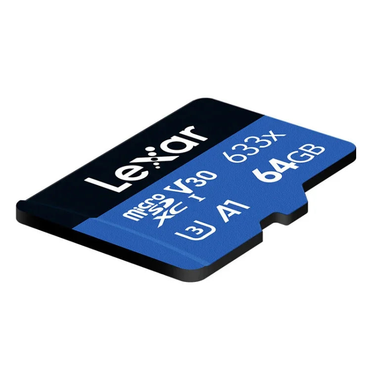 Lexar 633x การ์ดหน่วยความจำโทรศัพท์มือถือเฉพาะสำหรับกล้องบันทึกภาพความเร็วสูง 64GB DVR TF Card, 64GB