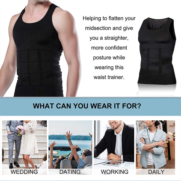 3 ชิ้น เสื้อกล้ามกระชับรูปร่างสำหรับผู้ชาย S, L, M, XL, XXL