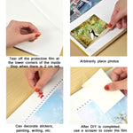 อัลบั้มภาพทำมือสไตล์เรโทร DIY พร้อมฟิล์มกาวในตัว ขนาด 16 นิ้ว ลาย Blossom, Bouquet, Landscape, Starry Night, Ride The Wind And Waves, Back To Nature, Sunflower, Starry Sky, Apricot Blossom
