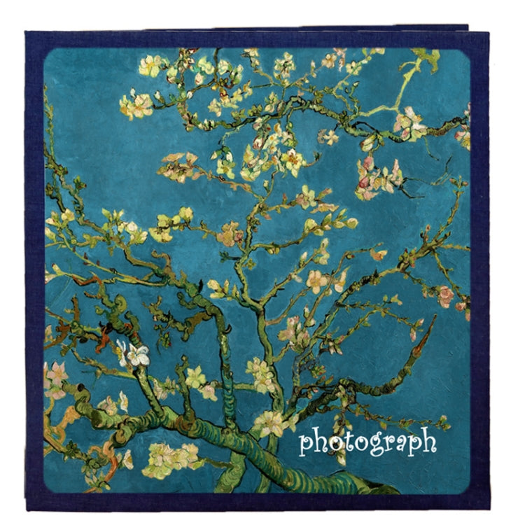 อัลบั้มภาพทำมือสไตล์เรโทร DIY พร้อมฟิล์มกาวในตัว ขนาด 16 นิ้ว ลาย Blossom, Bouquet, Landscape, Starry Night, Ride The Wind And Waves, Back To Nature, Sunflower, Starry Sky, Apricot Blossom