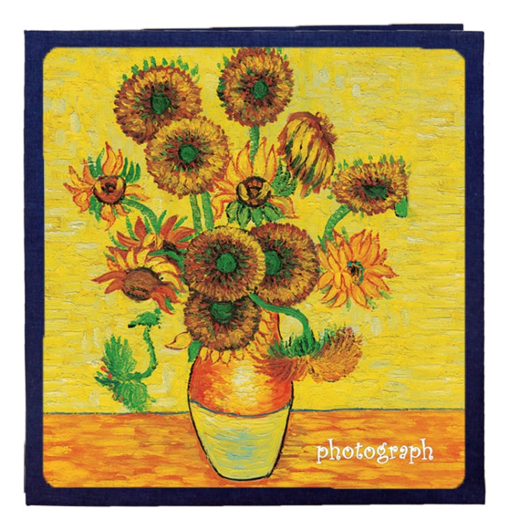 อัลบั้มภาพทำมือสไตล์เรโทร DIY พร้อมฟิล์มกาวในตัว ขนาด 16 นิ้ว ลาย Blossom, Bouquet, Landscape, Starry Night, Ride The Wind And Waves, Back To Nature, Sunflower, Starry Sky, Apricot Blossom