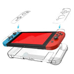 ฝาครอบป้องกันแข็ง PC สำหรับ Nintendo Switch NS เคสถอดได้ เปลือกพลาสติกคริสตัล อุปกรณ์เสริมคอนโซลและคอนโทรลเลอร์
