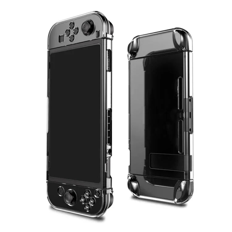 ฝาครอบป้องกันแข็ง PC สำหรับ Nintendo Switch NS เคสถอดได้ เปลือกพลาสติกคริสตัล อุปกรณ์เสริมคอนโซลและคอนโทรลเลอร์