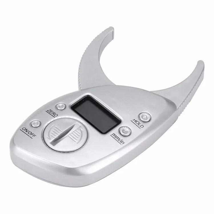 0-50MM Electronic Digital Display Fat Measurement Caliper Waist Circumference Ruler, Silver