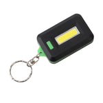 ไฟฉายพวงกุญแจ LED COB ขนาดเล็ก 3W 2 ชิ้น สำหรับฉุกเฉินและตั้งแคมป์ มี 3 โหมด สีแดง สีเขียว