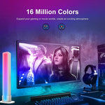 ไฟตั้งโต๊ะ RGB 2 ชิ้น/กล่อง พร้อมดนตรีพื้นหลัง จับจังหวะแสงบรรยากาศ บลูทูธ WiFi
