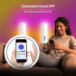 ไฟตั้งโต๊ะ RGB 2 ชิ้น/กล่อง พร้อมดนตรีพื้นหลัง จับจังหวะแสงบรรยากาศ บลูทูธ WiFi