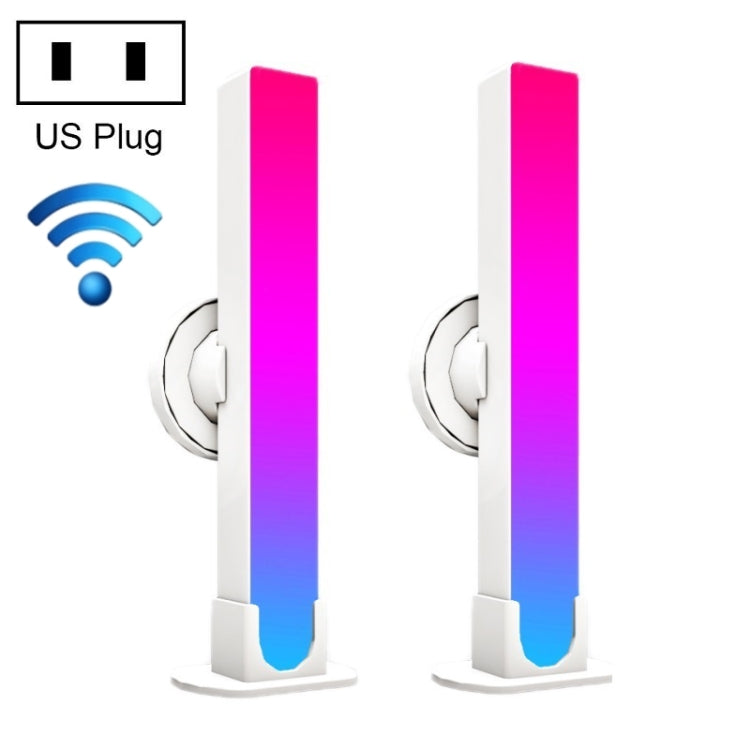 ไฟตั้งโต๊ะ RGB 2 ชิ้น/กล่อง พร้อมดนตรีพื้นหลัง จับจังหวะแสงบรรยากาศ บลูทูธ WiFi