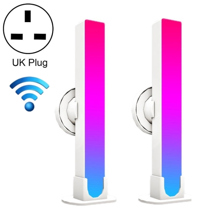 ไฟตั้งโต๊ะ RGB 2 ชิ้น/กล่อง พร้อมดนตรีพื้นหลัง จับจังหวะแสงบรรยากาศ บลูทูธ WiFi