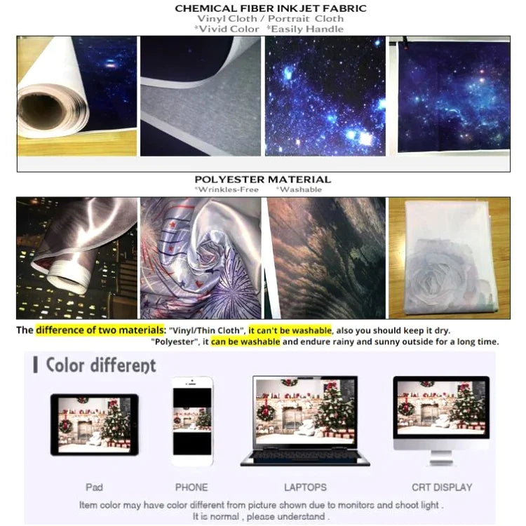 ผ้าฉากหลังถ่ายภาพเด็กลายฉากหิมะ 3D สไตล์วินเทจ ขนาด 1.5m x 2.1m