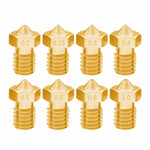 8 PCS Bugatti 3D Printer Accessories E3D-V5 V6 Nozzle M6 Thread Consumables Hot Nozzle, 1.75/0.3mm, 1.75/0.35mm, 1.75/0.4mm, 1.75/0.5mm, 1.75/0.6mm, 3/0.2mm, 3/0.3mm, 3/0.4mm, 3/0.8mm, 3/1.0mm, 3/0.25mm