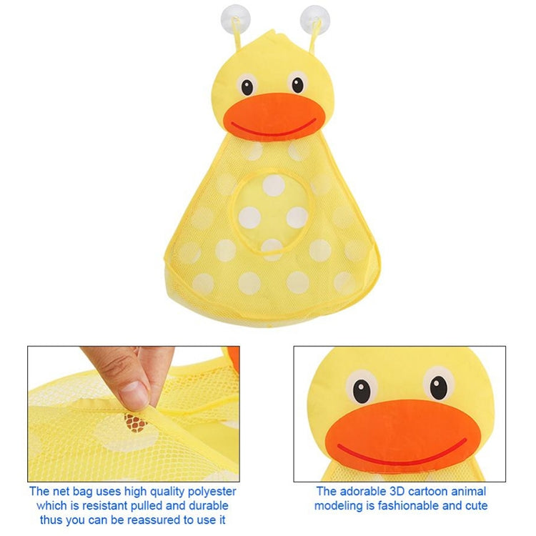 Baby Shower Bath Toys Storage Mesh Bag with Strong Suction Cups, Yellow, Green