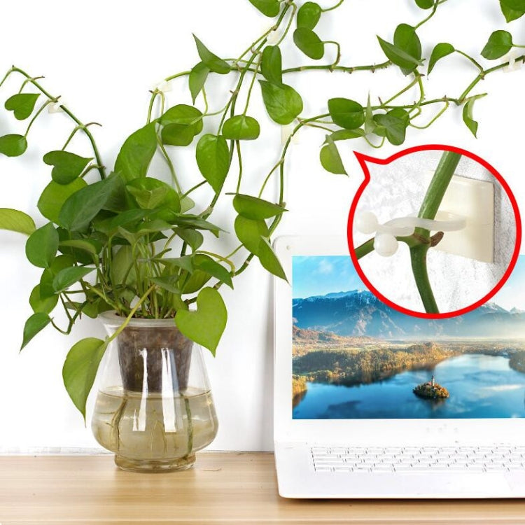 10 PCS Lulu Climbing Wall Fixer Vine Climbing Wall Sticking Hook, 10pcs Small (White), 10pcs Medium (White), 10pcs Large (White)