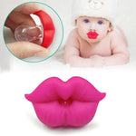 จุกนมเด็ก 3 ชิ้น จุกนมรูปปากแดงสำหรับทารก ซิลิโคนตลก จุกนมเด็ก ยางกัด ปลอบใจ