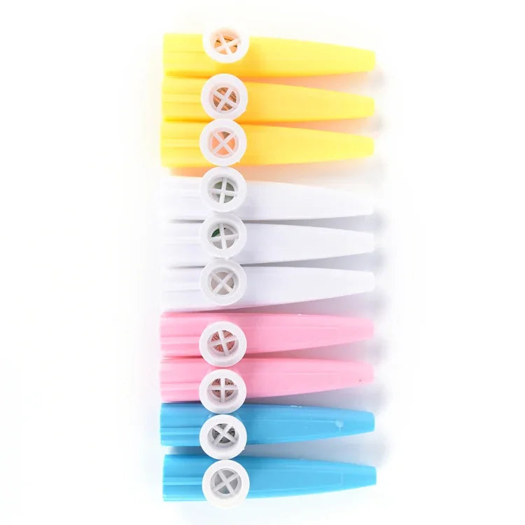 เครื่องดนตรีประกอบเด็ก Kazoo พลาสติก 10 ชิ้น ส่งสีสุ่ม, Kazoo 10 ชิ้น