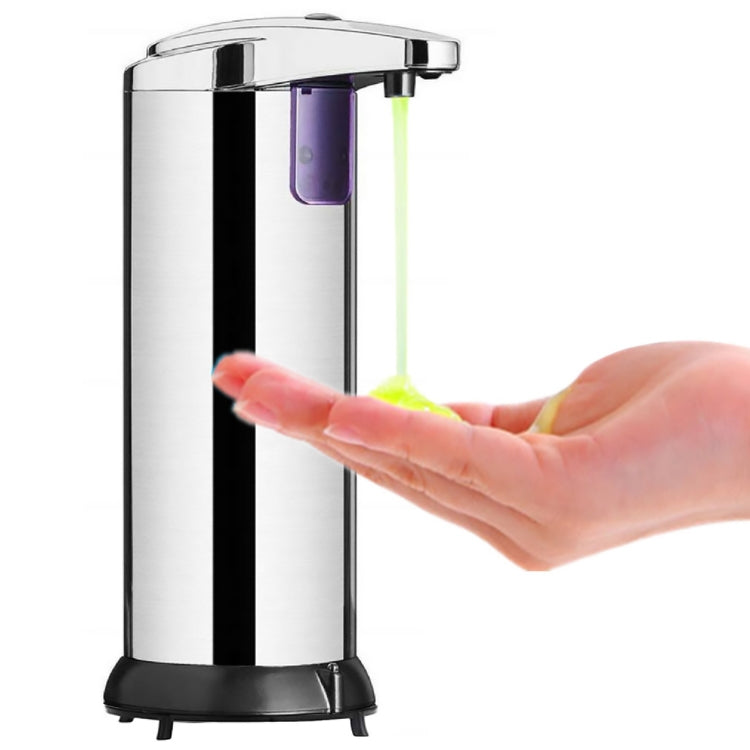 เครื่องจ่ายสบู่สแตนเลสอัตโนมัติ 250ML พร้อมเซ็นเซอร์อินฟราเรด, 250ML