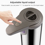 เครื่องจ่ายสบู่สแตนเลสอัตโนมัติ 250ML พร้อมเซ็นเซอร์อินฟราเรด, 250ML