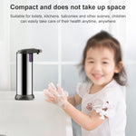 เครื่องจ่ายสบู่สแตนเลสอัตโนมัติ 250ML พร้อมเซ็นเซอร์อินฟราเรด, 250ML