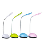 ชุด 2 ชิ้น โคมไฟตั้งโต๊ะอ่านหนังสือสำหรับห้องนอน แบบพกพา ปรับได้ ยืดหยุ่น LED ไฟกลางคืนสำหรับเด็ก สีขาว ชมพู น้ำเงิน เขียว