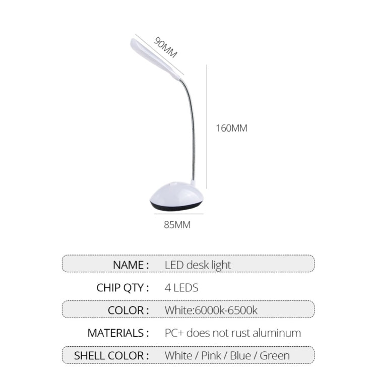 ชุด 2 ชิ้น โคมไฟตั้งโต๊ะอ่านหนังสือสำหรับห้องนอน แบบพกพา ปรับได้ ยืดหยุ่น LED ไฟกลางคืนสำหรับเด็ก สีขาว ชมพู น้ำเงิน เขียว