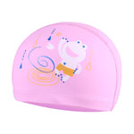 หมวกว่ายน้ำลายกบกันน้ำสำหรับเด็ก เคลือบ PU, กบ (สีน้ำเงิน), กบ (สีชมพู), กบ (สีส้ม), กบ (สีน้ำเงินเข้ม)