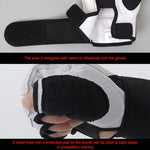 ถุงมือชกมวยฝึกซ้อมถุงมือทรายสำหรับผู้ใหญ่ครึ่งนิ้ว หนัง PU ฟิตเนส ซ้อมมวยเทควันโด, XS, S, M, L, XL, XXL