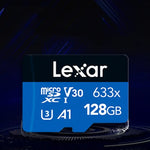 Lexar 633x การ์ดหน่วยความจำ TF เฉพาะสำหรับกล้องบันทึกภาพความเร็วสูง 128GB โทรศัพท์มือถือ, 128GB
