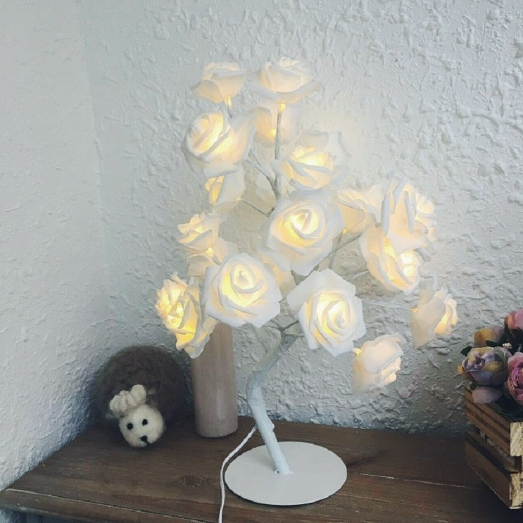 โคมไฟหัวเตียงรูปดอกกุหลาบ สำหรับตกแต่งห้องหัวใจเด็กหญิง ใช้ไฟ AC 220V