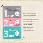 ชุดมาส์กจมูก 3 ชิ้น สำหรับกำจัดสิวหัวดำและสิว ชุด 3 ขั้นตอน สีฟ้า สีแดง