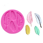 Feather Silicone Mold Fondant Cake Chocolate Decoration Mold, Feather Shape