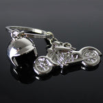 Classic 3D Simulation Model Of Motorcycle Motorcycle Helmet Charms Creation Alloy Key Chain Key Holder Car Key, Motorcycle Shape
