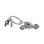 Classic 3D Simulation Model Of Motorcycle Motorcycle Helmet Charms Creation Alloy Key Chain Key Holder Car Key, Motorcycle Shape