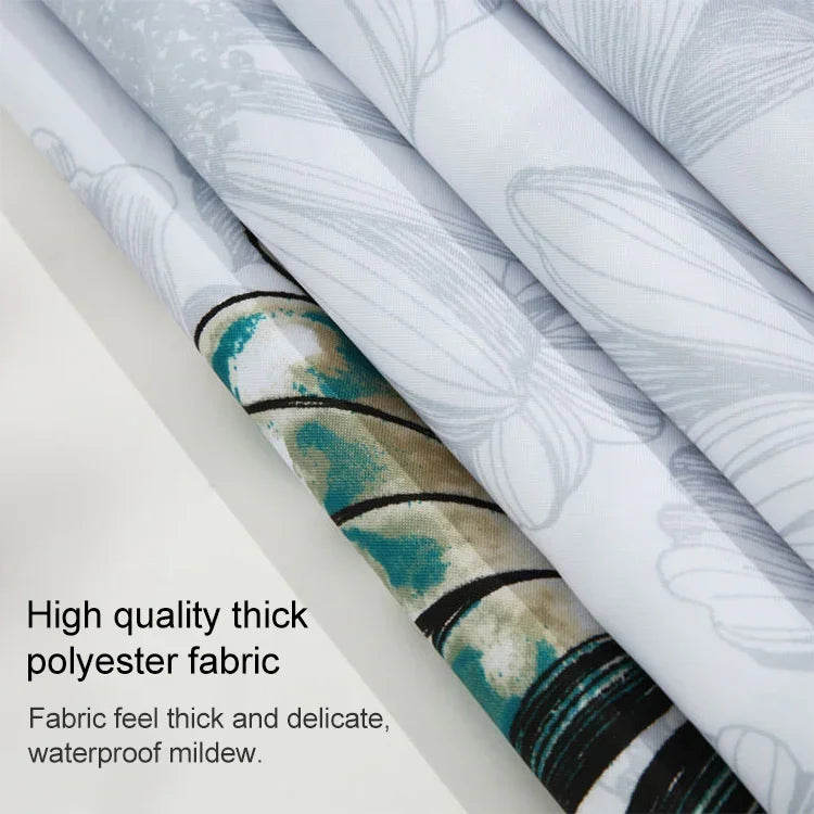 ผ้าม่านอาบน้ำโพลีเอสเตอร์กันน้ำลายผีเสื้อ ซักได้, ขนาด 80x180 ซม., 120x180 ซม.