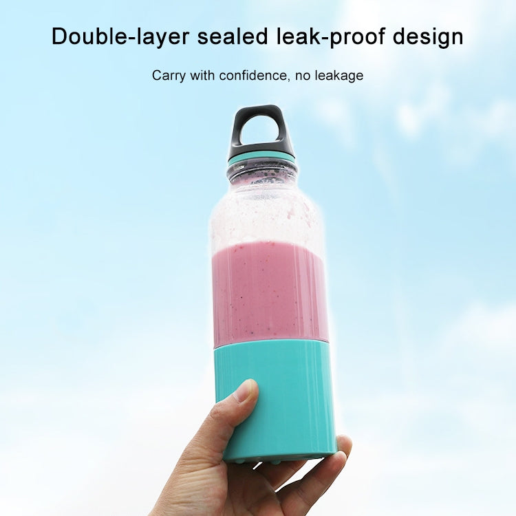 ถ้วยเครื่องคั้นน้ำผลไม้ไฟฟ้าขนาดเล็กพกพา 500ml ชาร์จ USB เครื่องปั่นน้ำผลไม้ เครื่องปั่น เครื่องเขย่า เครื่องคั้นน้ำส้มผลไม้ ใบมีด 4 แฉก สีน้ำเงิน, ใบมีด 4 แฉก สีเขียว, ใบมีด 4 แฉก สีชมพู