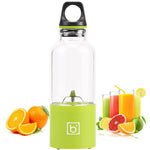 ถ้วยเครื่องคั้นน้ำผลไม้ไฟฟ้าขนาดเล็กพกพา 500ml ชาร์จ USB เครื่องปั่นน้ำผลไม้ เครื่องปั่น เครื่องเขย่า เครื่องคั้นน้ำส้มผลไม้ ใบมีด 4 แฉก สีน้ำเงิน, ใบมีด 4 แฉก สีเขียว, ใบมีด 4 แฉก สีชมพู