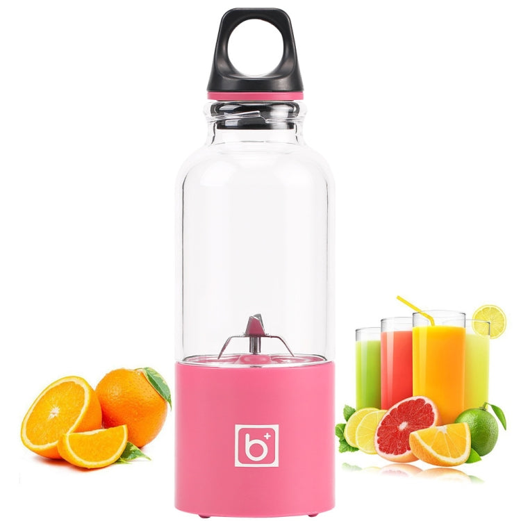 ถ้วยเครื่องคั้นน้ำผลไม้ไฟฟ้าขนาดเล็กพกพา 500ml ชาร์จ USB เครื่องปั่นน้ำผลไม้ เครื่องปั่น เครื่องเขย่า เครื่องคั้นน้ำส้มผลไม้ ใบมีด 4 แฉก สีน้ำเงิน, ใบมีด 4 แฉก สีเขียว, ใบมีด 4 แฉก สีชมพู