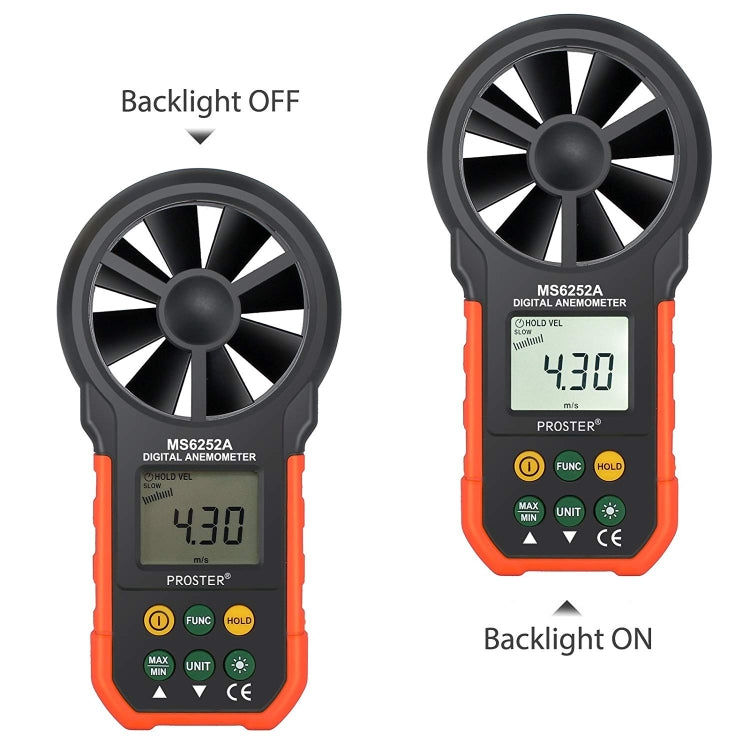 เครื่องวัดความเร็วลมและปริมาณอากาศดิจิตอลความแม่นยำสูง PEAKMETER รุ่น MS6252A วัดความเร็วลม ปริมาณอากาศ, MS6252B วัดอุณหภูมิ ความชื้น, USB