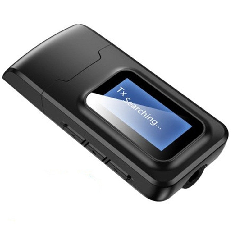 อะแดปเตอร์บลูทูธ 5.0 2-in-1 USB ไร้ไดรเวอร์ รับส่งเสียงไร้สาย พร้อมจอ LCD