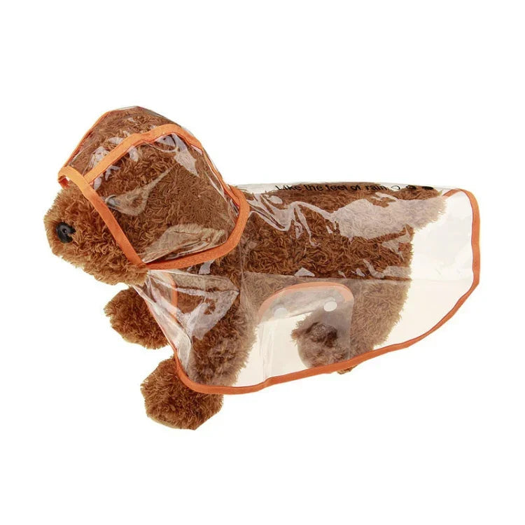 Waterproof Transparent Raincoat Clothing for Pet Dog, S, M