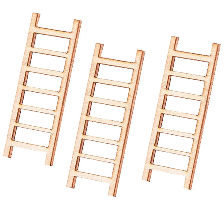 บันไดจำลอง 5 ชิ้น ตกแต่งบันไดไม้ ทางเดิน สวนจิ๋ว กระถางต้นไม้ฟอกอากาศ DIY ตกแต่งบันไดจำลอง
