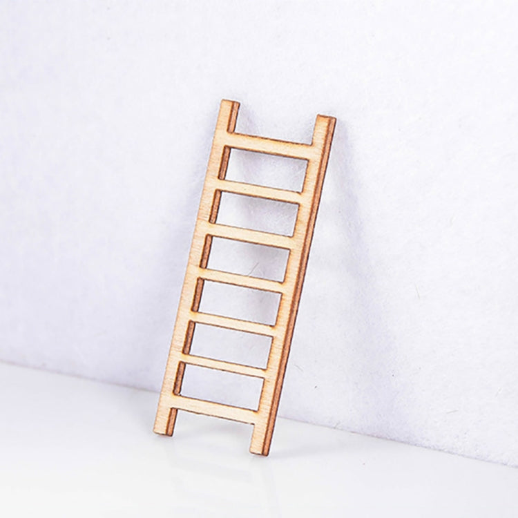 บันไดจำลอง 5 ชิ้น ตกแต่งบันไดไม้ ทางเดิน สวนจิ๋ว กระถางต้นไม้ฟอกอากาศ DIY ตกแต่งบันไดจำลอง