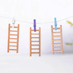 บันไดจำลอง 5 ชิ้น ตกแต่งบันไดไม้ ทางเดิน สวนจิ๋ว กระถางต้นไม้ฟอกอากาศ DIY ตกแต่งบันไดจำลอง