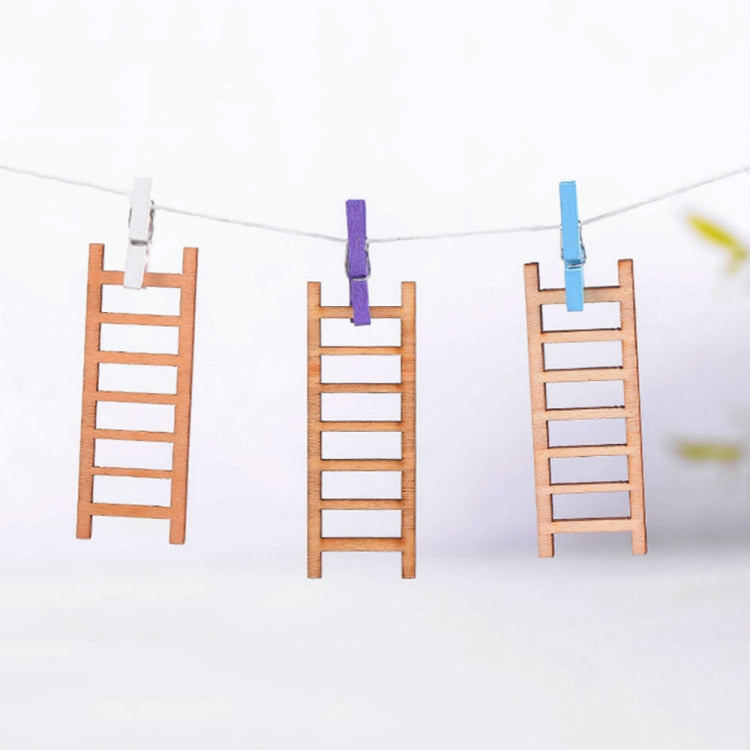 บันไดจำลอง 5 ชิ้น ตกแต่งบันไดไม้ ทางเดิน สวนจิ๋ว กระถางต้นไม้ฟอกอากาศ DIY ตกแต่งบันไดจำลอง