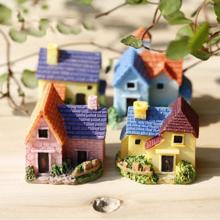 2 PCS Moss Micro Landscape Succulent Flower Pot Decoration Ornaments Mini Brick Tile Country House DIY Model, Color Random Delivery, Mini Brick Tile Country House Decoration