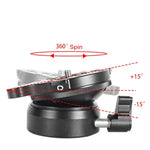 ฐานปรับระดับแนวนอนอเนกประสงค์ BENXIN DY-60N สำหรับกล้อง SLR แบบพาโนรามา ปรับหมุนเอียง ฐานครึ่งวงกลม, DY-60N ขนาด 1/4 นิ้ว