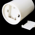 เทียน LED รูปทรงกระบอกจำลองแสงเทียนอิเล็กทรอนิกส์สำหรับงานแต่งงาน ขนาด 15x7.5 ซม., 10x7.5 ซม., 7.5x7.5 ซม. พร้อมรีโมทคอนโทรล